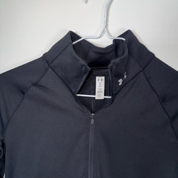 Under Armour light jacket Women’s XS ColdGear UA Cozy Half Zip Black tap running - Picture 6 of 14